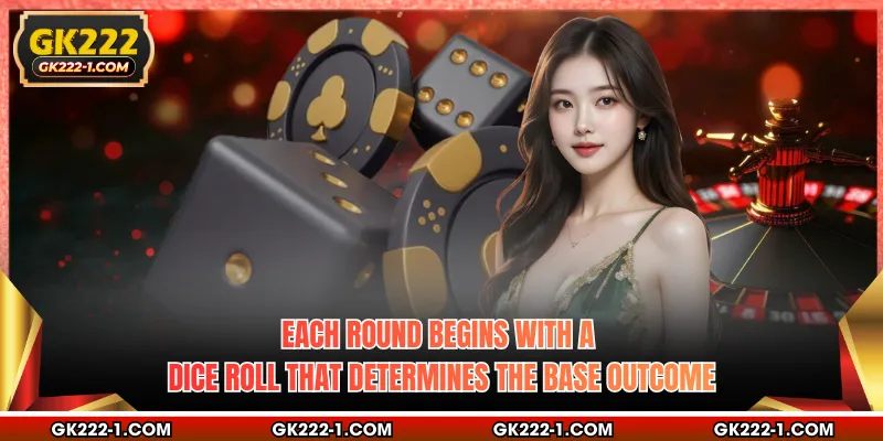 Each round begins with a dice roll that determines the base outcome