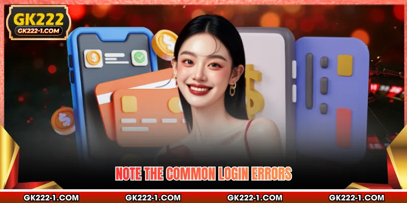 Note the common login errors