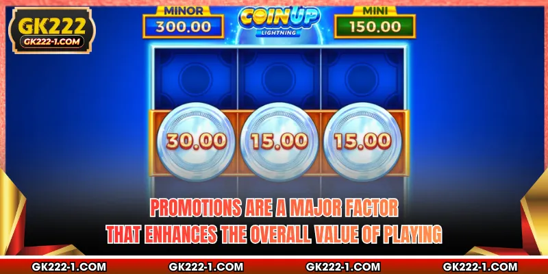 Promotions are a major factor that enhances the overall value of playing  