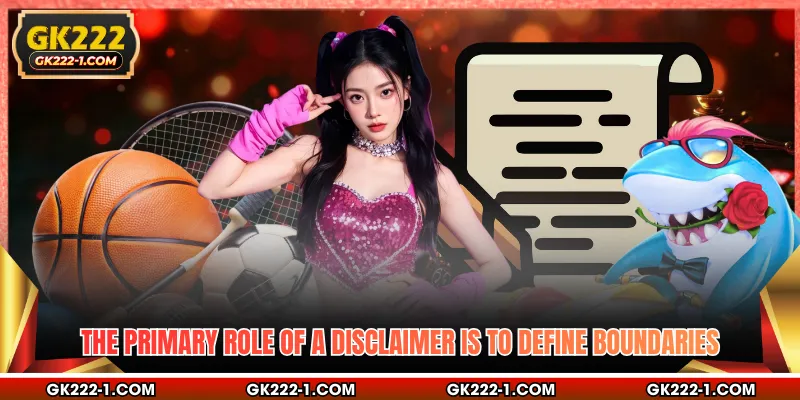 The primary role of a disclaimer is to define boundaries
