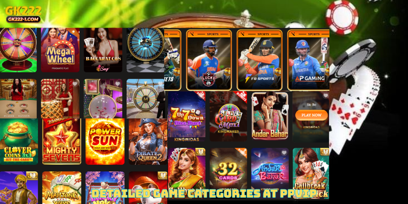 Detailed Game Categories at PPVIP