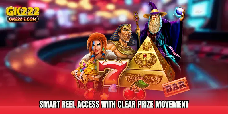 Smart reel access with clear prize movement