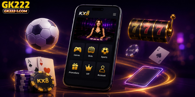 The KX8 app is a mobile application